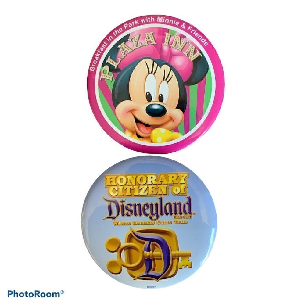 3” Disney Pin Buttons Lot Of 6 Different Buttons - Picture 4 of 6